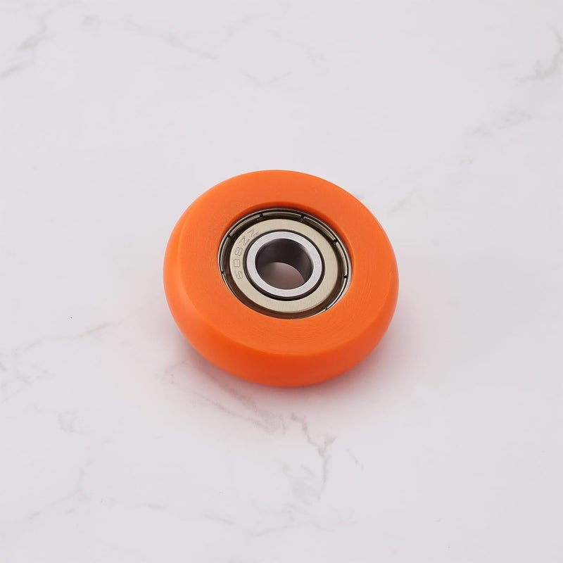 OTOTEC 2PCS Rowing Machine Seat Wheel Outer Diameter 36mm Width 10mm Inner Diameter 8mm Nylon Stainless Steel Roller Wheel with Bearing Load Capacity 67kg Orange - Image 5